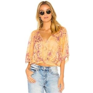 Free People One Dance Floral Print Blouse